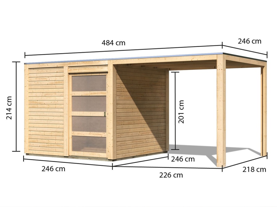 Domek Karibu Qubic Side