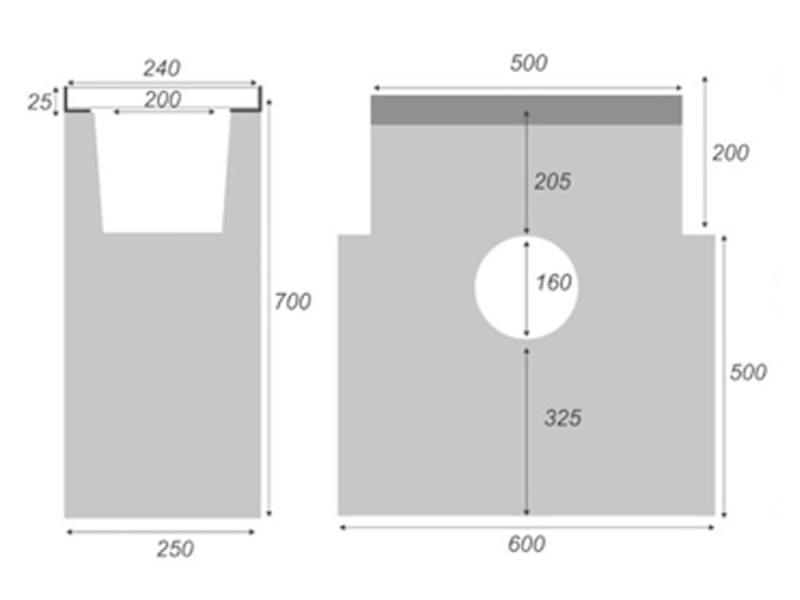 Betonová Vpusť Gutta D400 (s litinovou mříží)
