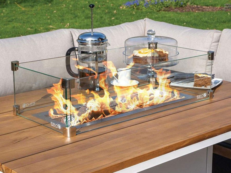 Stůl s plynovým ohništěm COSI Cosiloft 120 Wood