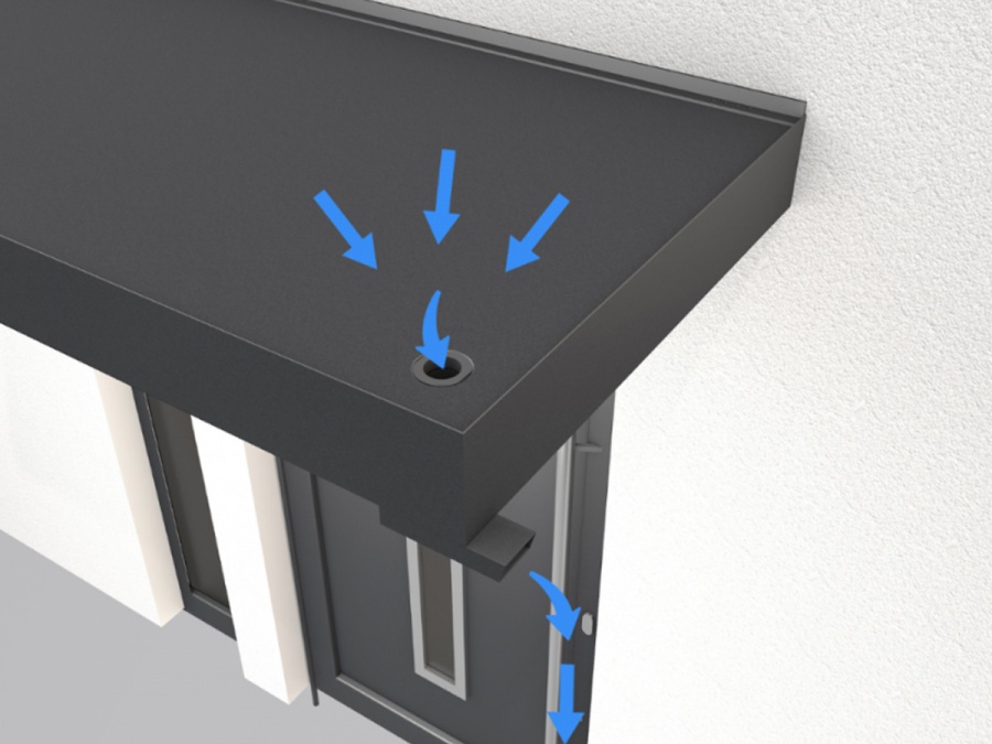 Vchodová stříška Gutta Guttavordach BS PLUS LED strip