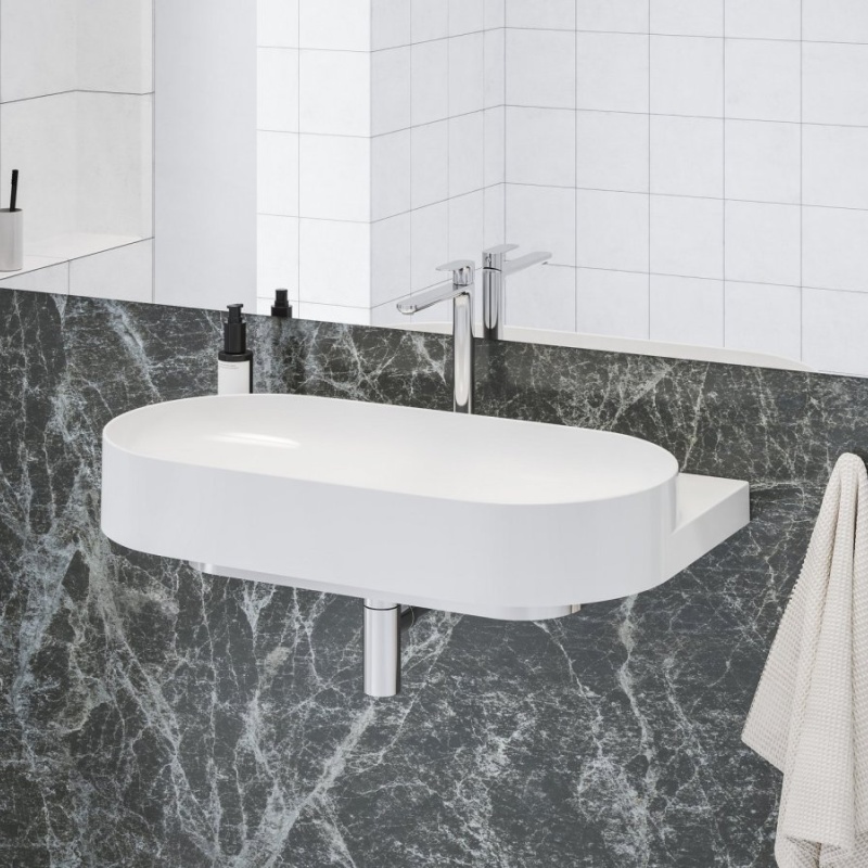 Ravak EL 015.21GB Umyvadlová stojánková baterie BeCool 335 mm bez výpusti, Graphite Brushed tmavo grafitová