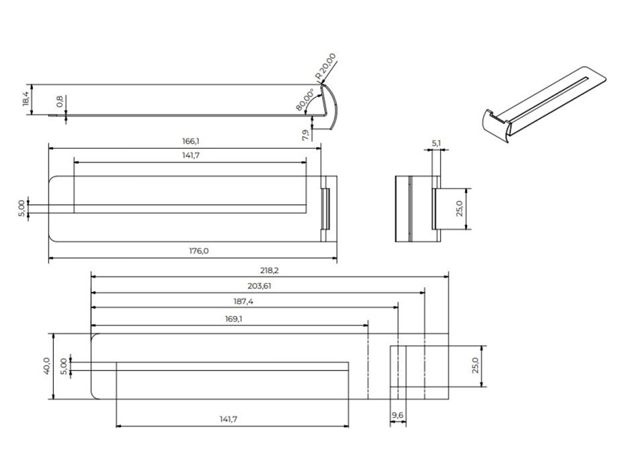 Dakota Stěnový klip Bismarck ND
