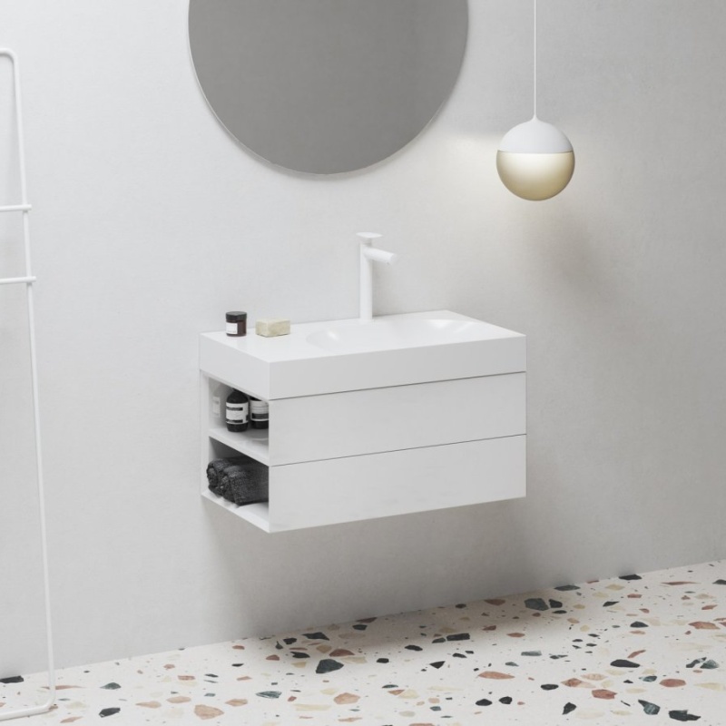 Ravak SD Lite 80 L skříňka pod umyvadlo Alabaster Pink světle růžová