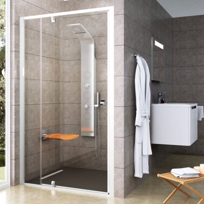 Ravak PDOP2 110, černá+transparent čierna