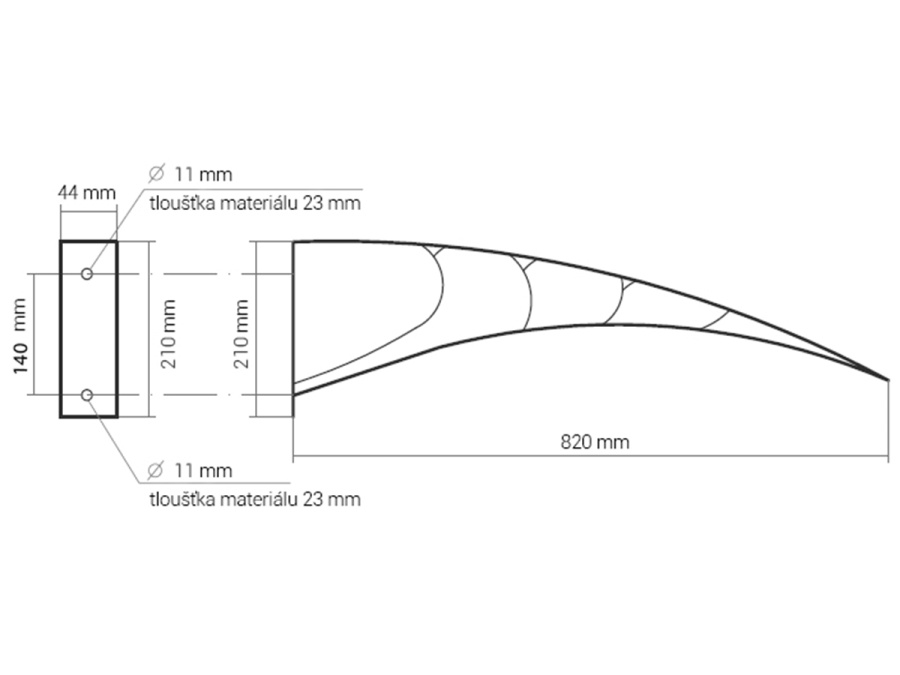 Vchodová strieška Gutta Valtellina