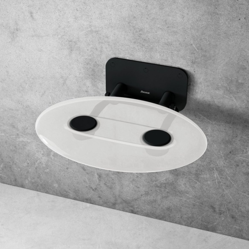 Ravak Sedátko Ovo P II, clear/nerez nerez