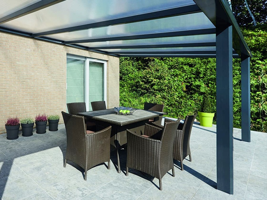Hliníková pergola CLIMALUX antracit Skylux Pergola Climalux