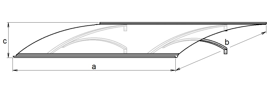 Vchodová strieška Lanit Plast Olor