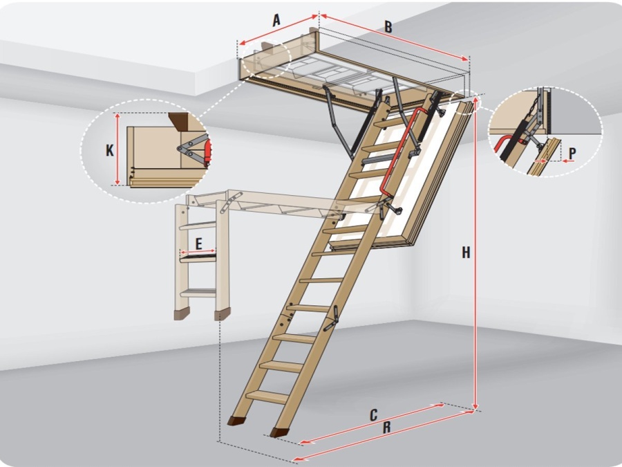 Pôdne schody Fakro LTK Energy