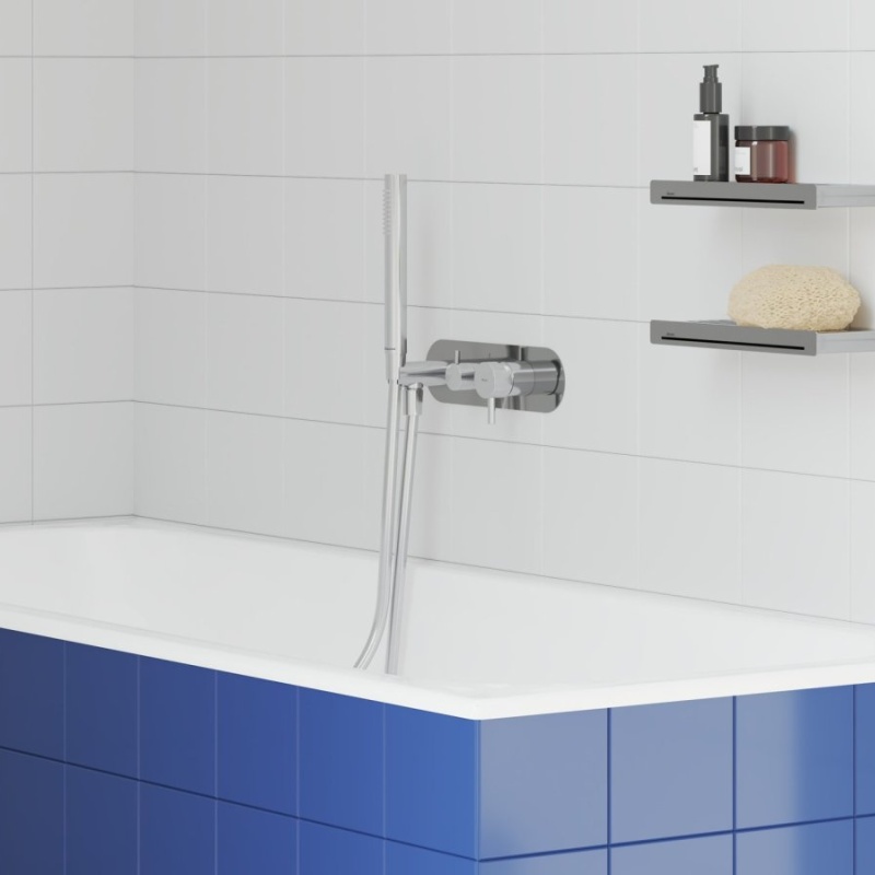 Ravak ES 068.60RGB.O3.RB07D.+S Podomítková baterie 3cestná bez tělesa, se sprchovým setem, Rose Gold Brushed růžovozlatá