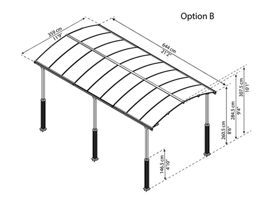 Přídavné nohy Palram Arcadia