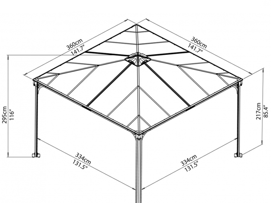 Záhradný altánok Palram Palermo