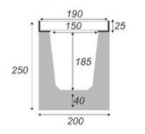 Spádový betónový žľab s liatinovou mrežou Gutta D400