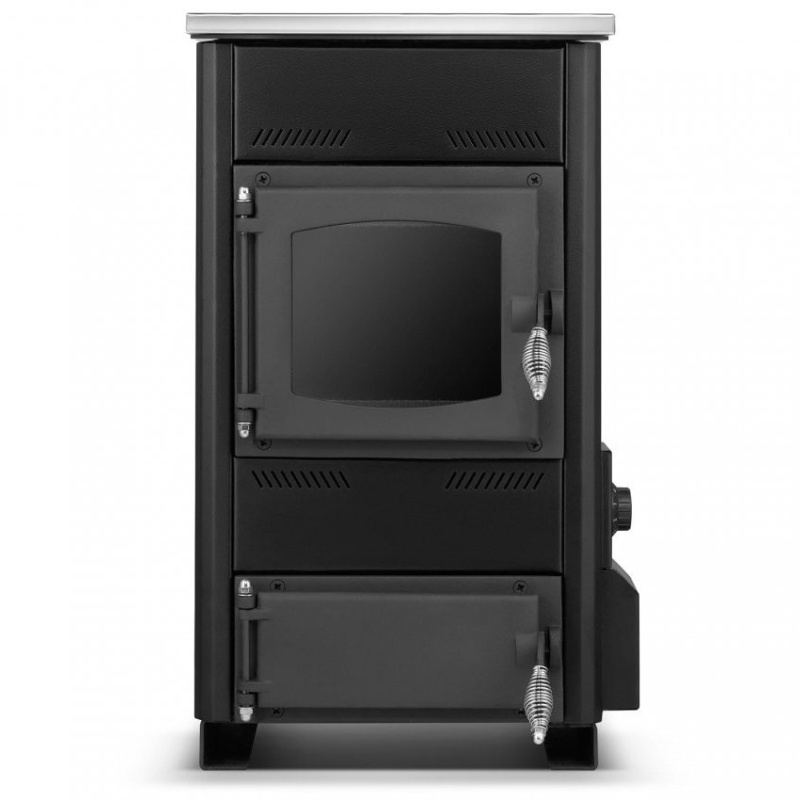 Termomont Sporák / kotel s varnou deskou a výměníkem TEMY ES 10 kW - černý