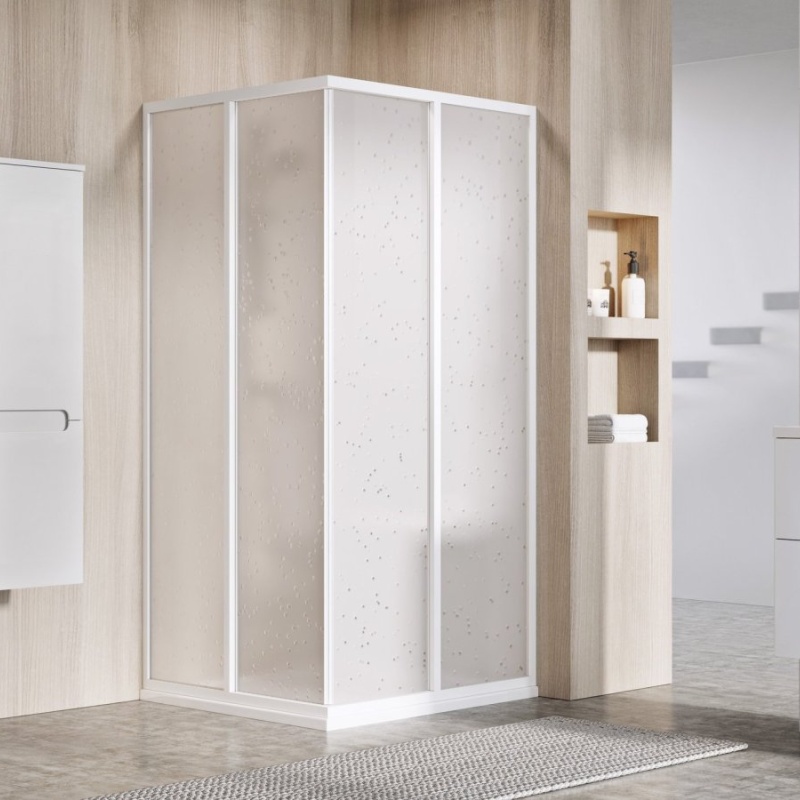 Ravak SRV2 90 195, bílá+transparent biela