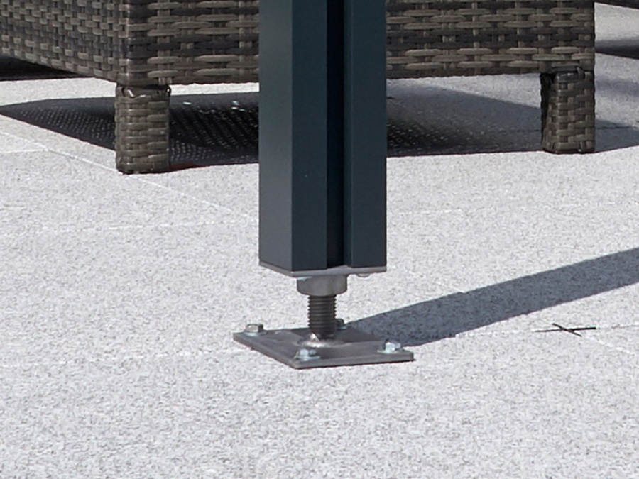 Hliníková pergola - číry/biela konštrukcia Gutta Terrassendach Premium