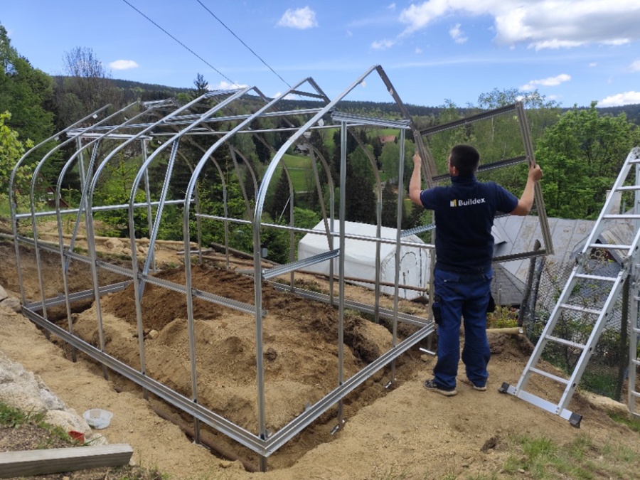 Montáže skleníků