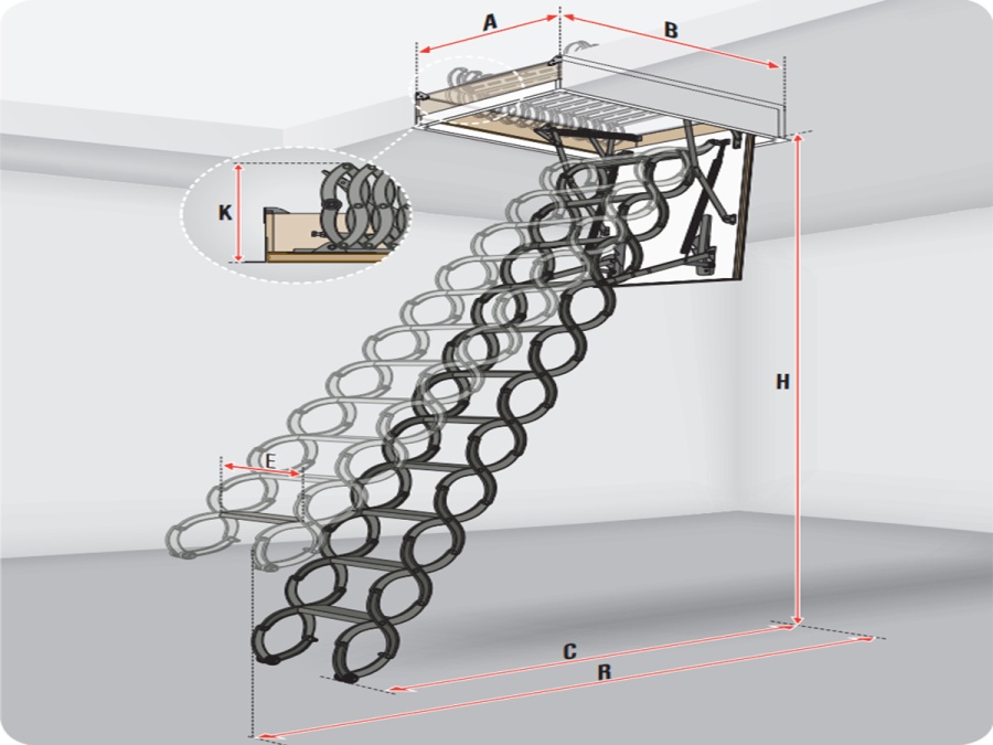 Pôdne schody Fakro LST