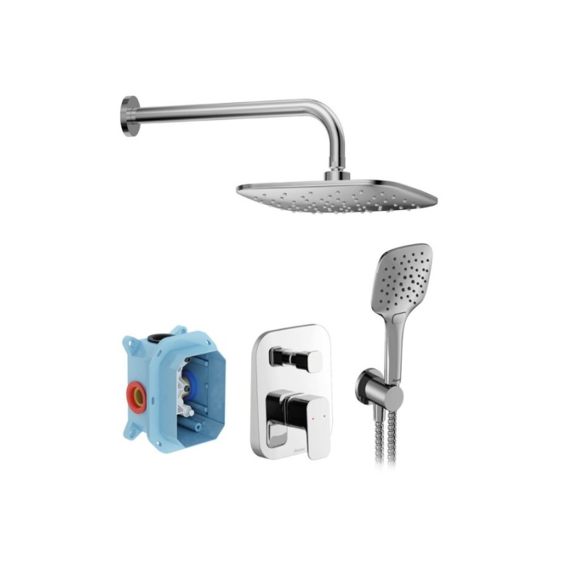 Ravak TD F 090.00CR Sprchový podomítkový set, chrom lesklý chrom