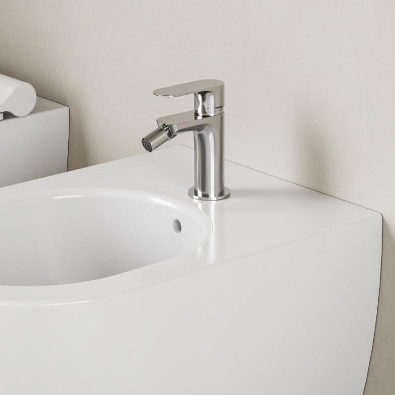 Ravak EL 056.60RGB Bidetová stojánková baterie 130 mm bez výpusti, Rose Gold Brushed růžovozlatá