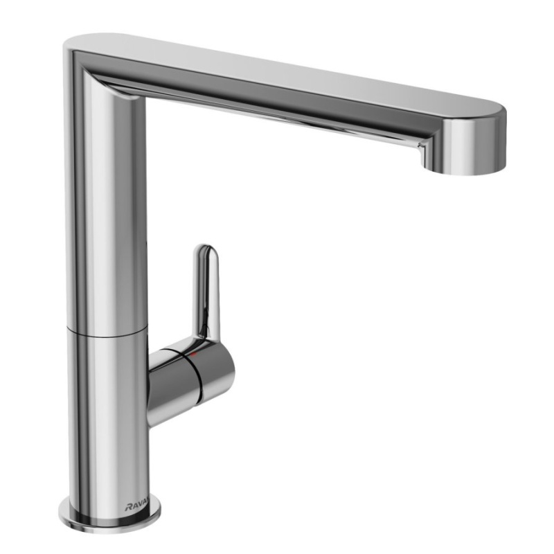 Ravak PU 016.20BL Umyvadlová stojánková baterie 269 mm s otočným ramínkem, bez výpusti, černá černá