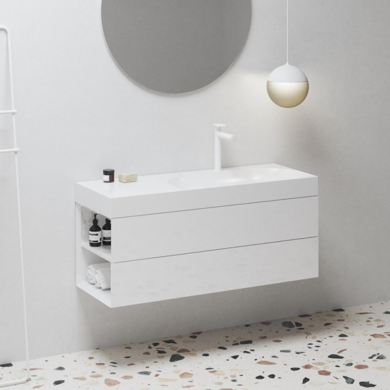 Ravak SD Lite 120 P skříňka pod umyvadlo Alabaster Pink světle růžová