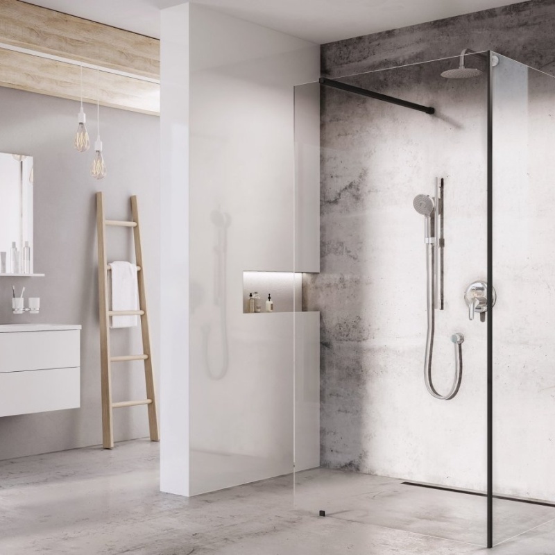 Ravak Walk-In Corner Set 120x90, černá+transparent černá
